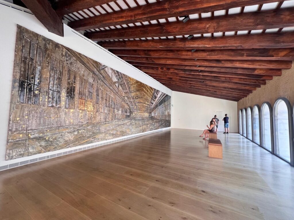 A room of the Palacio de Valeriola with a large Anselm Kiefer canvas, Centro de Arte Hortensia Herrero