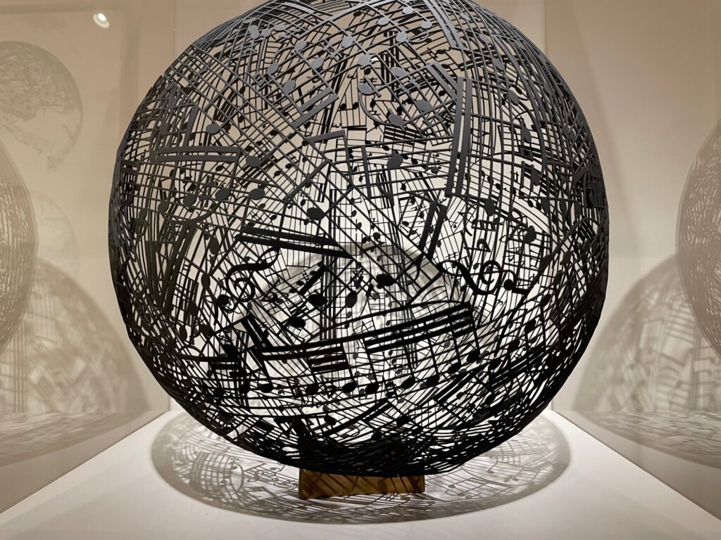 A sphere sculpture at the Centro de Arte Hortensia Herrero