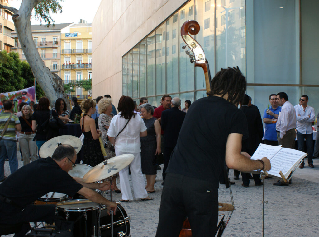 Jazz in the square in front of the MuVIM, Valencia, at the Gradium 2009 evening