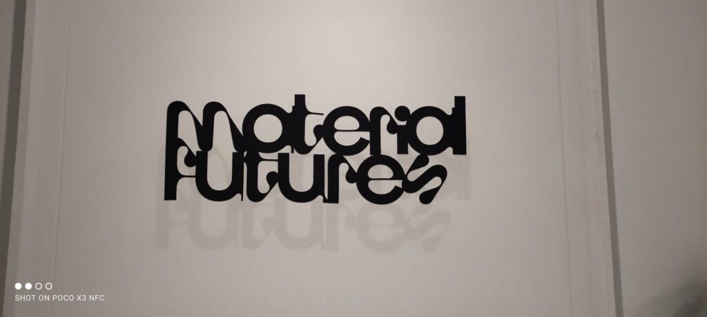 The title wall of Material Futures, Vancouver Art Gallery